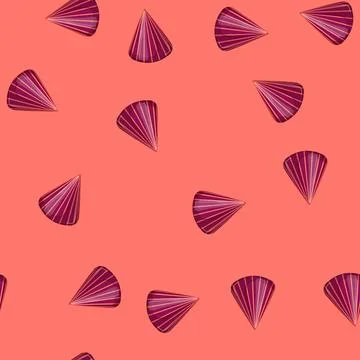 Seamless pattern paper party hat cartoon vector Stock Illustration