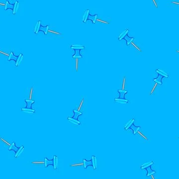 Seamless pattern paper push pin cartoon vector sign Stock Illustration