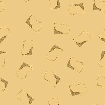 Seamless pattern paper torn cardboard cartoon vector Stock Illustration