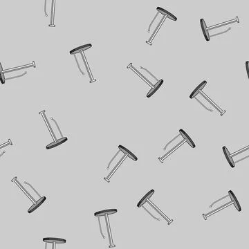 Seamless pattern Paper towel holder standing in simple cartoon Stock Illustration