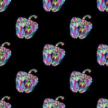 Seamless pattern a paprika Stock Illustration