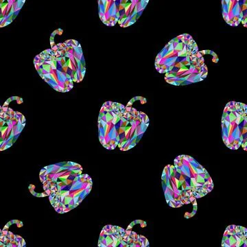 Seamless pattern a paprika Stock Illustration