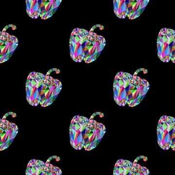 Seamless pattern a paprika Stock Illustration