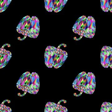 Seamless pattern a paprika Stock Illustration