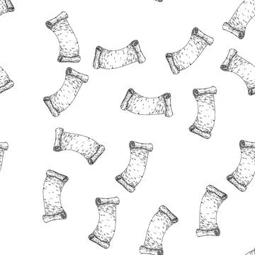 Seamless pattern papyrus old sketch hand drawn Illustrazione stock