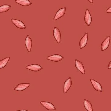 Seamless pattern Parasite worm vector flatworm trematode diagram Illustration
