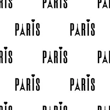 Seamless pattern with paris word with eiffel tower on white background. Vector. Stock Illustration