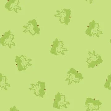 Seamless pattern park garden shrub cartoon vector Stock Illustration