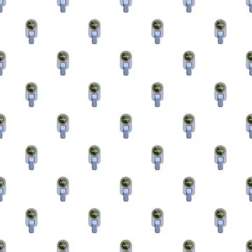 Seamless pattern with parking meter devices on white background 스톡 일러스트