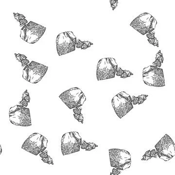 Seamless pattern parmesan cheese sketch hand drawn Ilustração Stock