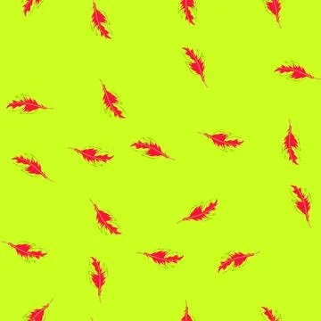 Seamless pattern parrot feather exotic bird cartoon vector Stockillustratie