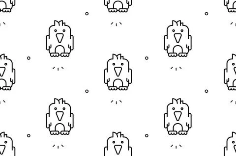 Seamless pattern with Parrots Stock Illustration