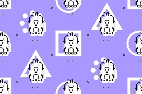 Seamless pattern with Parrots Stock Illustration