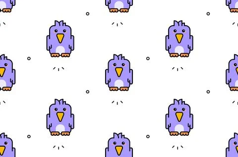 Seamless pattern with Parrots Stock Illustration