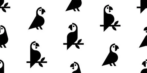 Seamless pattern with Parrots Stock Illustration