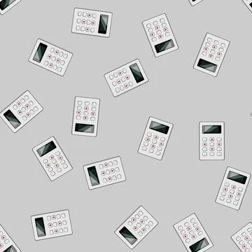 Seamless pattern participation voting clicker cartoon vector Stock Illustration