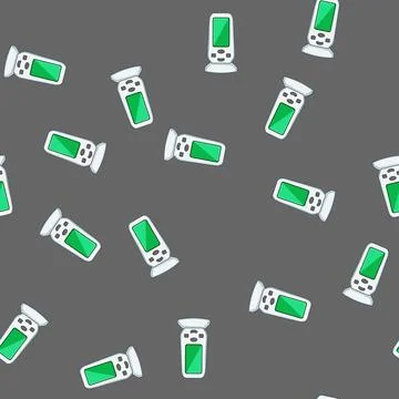Seamless pattern particulate air quality monitor cartoon vector Stock Illustration