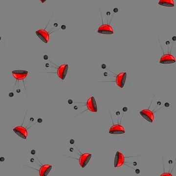 Seamless pattern party barbecue grill cartoon vector Illustrazione stock