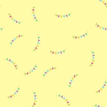 Seamless pattern party birthday flags cartoon vector 스톡 일러스트