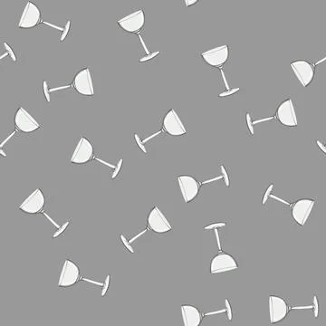 Seamless pattern party cocktail glasses cartoon vector Stock Illustration