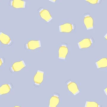 Seamless pattern party cocktail glasses cartoon vector Stock Illustration