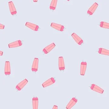 Seamless pattern party cocktail shaker cartoon vector Stock Illustration