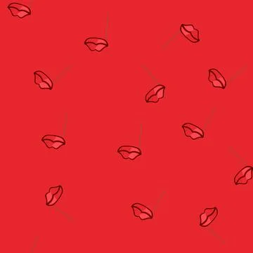 Seamless pattern party photo booth prop cartoon vector Stock Illustration