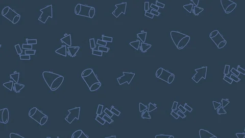 Seamless Pattern of Party Poppers and Confetti on Dark Blue Background Loop.. Stock Footage 328585132