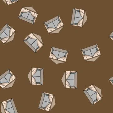 Seamless pattern party tent garden cartoon vector Illustrazione stock