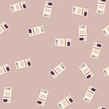 Seamless pattern pass cruise ship ticket cartoon vector イラスト素材