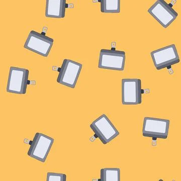 Seamless pattern pass id card cartoon vector Stock Illustration