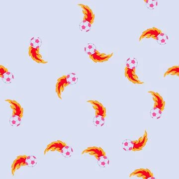 Seamless pattern pass speed soccer ball cartoon vector Stock Illustration