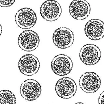 Seamless pattern passion fruit cut sketch hand drawn 스톡 일러스트