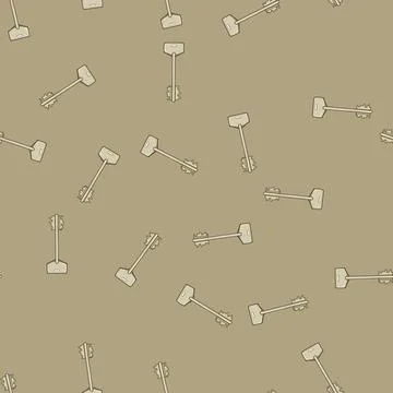 Seamless pattern password key cartoon vector Stock Illustration