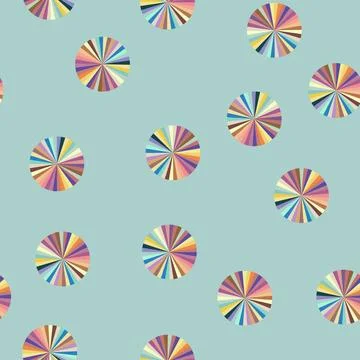 Seamless pattern Pastel color wheel showing diverse segments and variety Stock Illustration