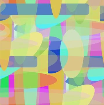 Seamless pattern with the pastel colored shapes Stockillustratie