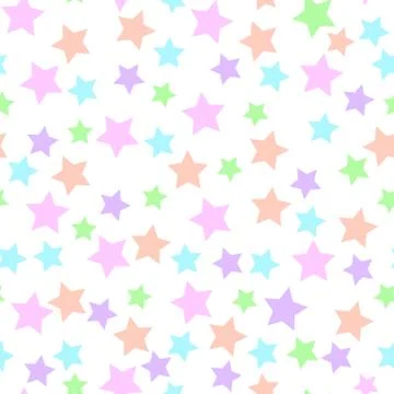 Seamless pattern with pastel stars. Stock Illustration