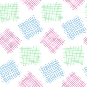 Seamless pattern in pastel tones. Hand drawn. Vector illustration. 스톡 일러스트