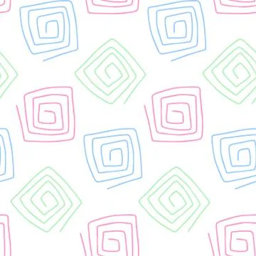 Seamless pattern in pastel tones. Hand drawn. Vector illustration. Illustrazione stock