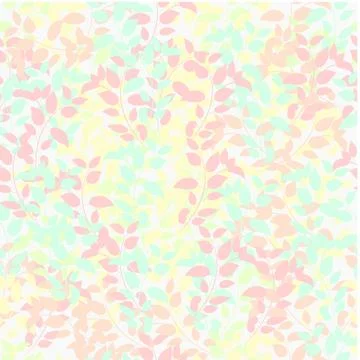 Seamless pattern of pastel vector twigs Stock Illustration