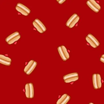 Seamless pattern pastry hanukkah doughnut cartoon vector Stock Illustration