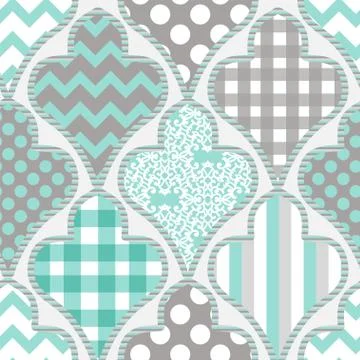 Seamless pattern. Patchwork Illustrazione stock