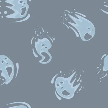 Seamless pattern with pathogen and virus spreading. Flat Art Vector illustrat イラスト素材