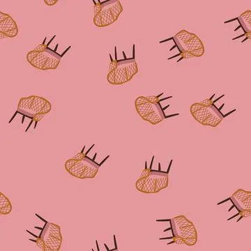 Seamless pattern patio deck chair cartoon vector Stock Illustration