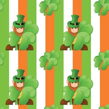 Seamless pattern on patrick day Stock Illustration