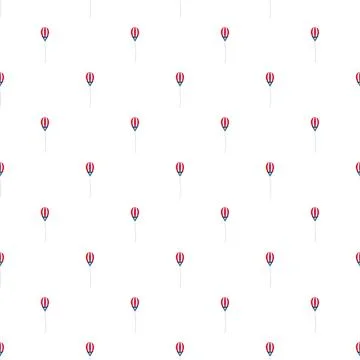 Seamless pattern with patriotic hot air balloons Stock Illustration