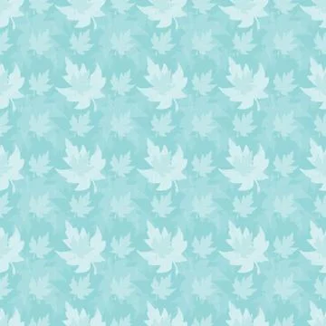 Seamless pattern with patterned leaves. Complex illustration print in aqua an Illustrazione stock