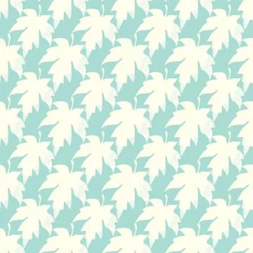 Seamless pattern with patterned leaves. Stock Illustration