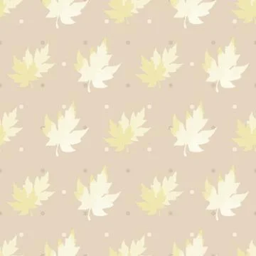Seamless pattern with patterned leaves. Stock Illustration