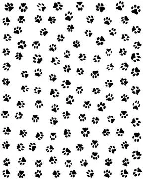 Seamless pattern of paw Stock Illustration